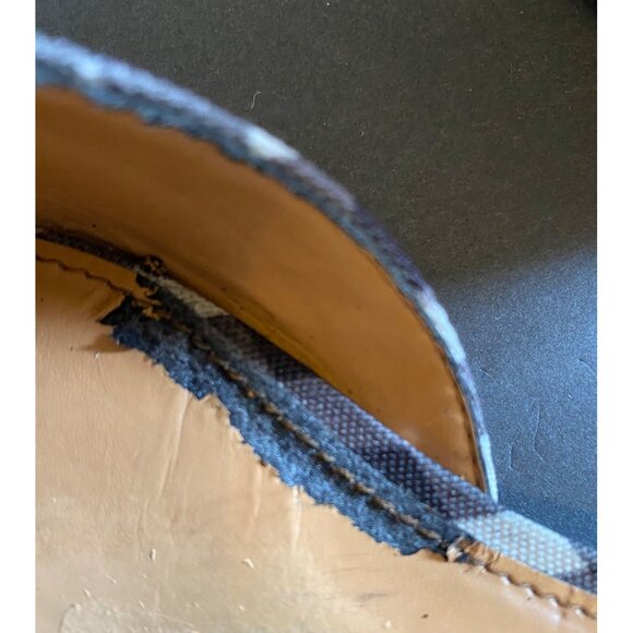 J. Crew Classic Navy And White Gingham Dorsay Flat 9.5 - Picture 5 of 6